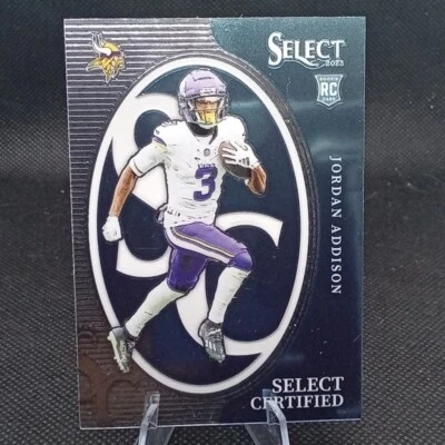 Jordan Addison RC Select Certified 2023 Panini Select Football Card #CRO-JAD - Image 1 of 2