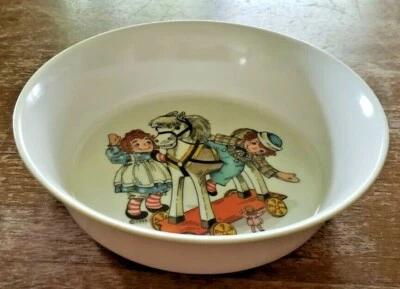 DE COLECCIÓN ONEIDA DELUXE RAGGEDY ANN & ANDY TAZÓN DE CEREAL INFANTIL PLÁSTICO PESADO MELAMINA  Foto 1 de 4
