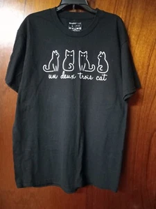 PAWSOME COUTURE LGE, BLK T SHIRT WITH CATS ON FRONT. VERY CUTE IF YOU LOVE CATS. - Picture 1 of 4