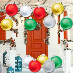 20 PCS Outdoor Christmas Decorations, 11 Inch Large Inflatable Christmas Balls, - Picture 1 of 7