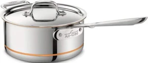 Pentola per salsa legata 5 strati completamente rivestita 3-QT nucleo di rame con coperchio - Foto 1 di 1