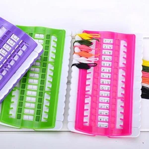 Cross Stitch Row Line Sewing Needles Holder Embroidery Floss Thread Organizer JJ - Picture 1 of 15