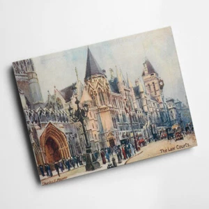 A6 PRINT - Vintage London - The Law Courts (m) - Picture 1 of 1