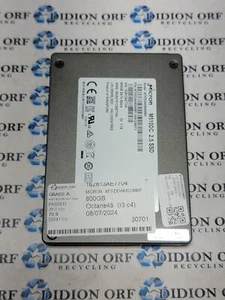 MICRON M510DC 800GB 2.5" SATA SSD MTFDDAK800MBP, Grade A, SKU 11433 - Picture 1 of 2