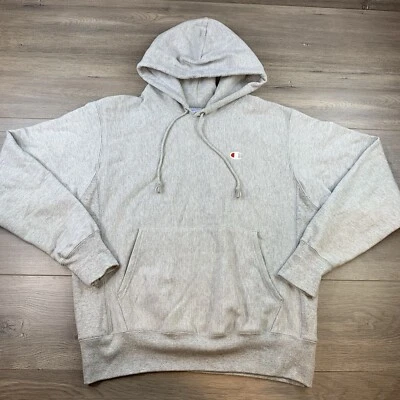 Champion Tejido Inverso Peso Pesado Polar Sudadera con Capucha Hombre’s Gris Medio Foto 1 de 4