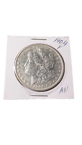 1904 p morgan silver dollar au - Picture 1 of 2