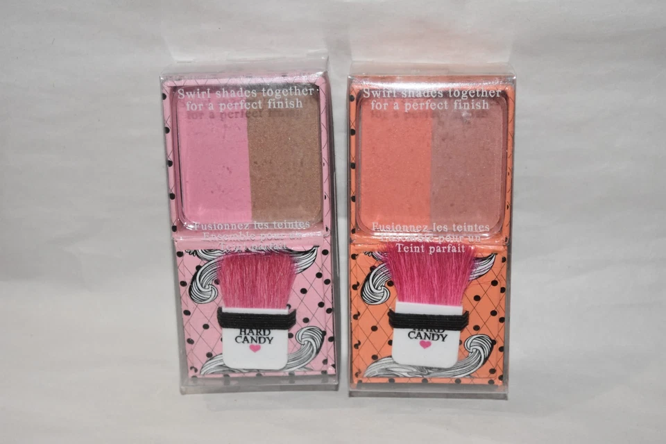 2X Polvo facial bronceador rubor Hard Candy Fox Box 394 Skinny Dipping 395 Truth Foto 1 de 2