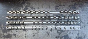 Lot of 4 Vintage Sears Craftsman Socket Rails Trays Racks Various Sizes - Picture 1 of 3