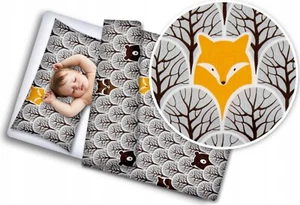 ROPA DE CAMA DE BEBÉ APTA PARA CAMA JUNIOR 150x120cm FUNDA NÓRDICA Fox en Gris Bosque - Imagen 1 de 1
