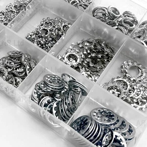 Locking Washers Spring Star Circle Star Washers. Steel Lock Spring Washers - Picture 1 of 6