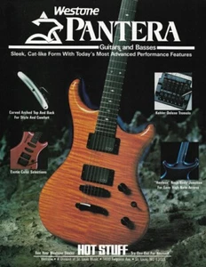 Westone Pantera Guitars & Basses 1986 Promo Ad 8x11 Mini Poster - Imagen 1 de 1