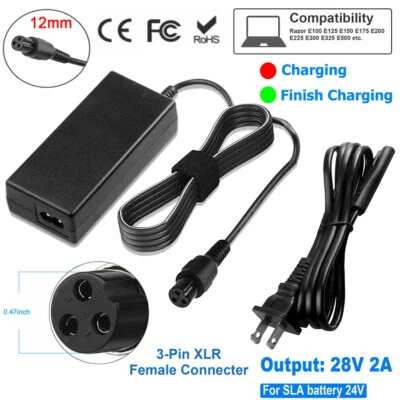 24 Volt Fast Battery Charger For Razor Electric Scooter Bike 24V - Image 1 of 4