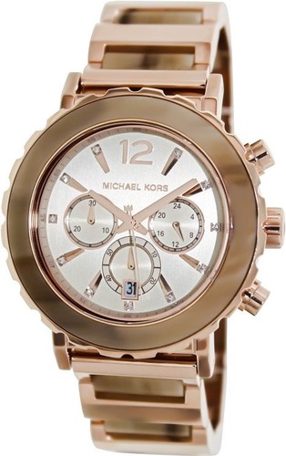 NUOVO OROLOGIO MICHAEL KORS LILLIE TONO ORO ROSA CRONOGRAFO BRACCIALE MK5791