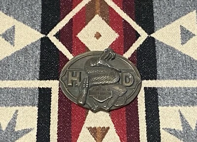 Harley Davidson 1990 Hebilla de cinturón Serpiente de cascabel Siskiyou De colección Foto 1 de 4