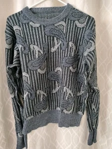 Boys Large Grey Wool Sweater Vintage - Picture 1 of 4