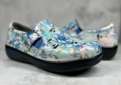 Zuecos cómodos de cuero Alegria para mujer 6,5 Oh cigüeñas de baby shower KAR-654X Foto 1 de 4