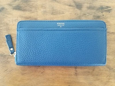 Cartera de cuero azul fósil Foto 1 de 3
