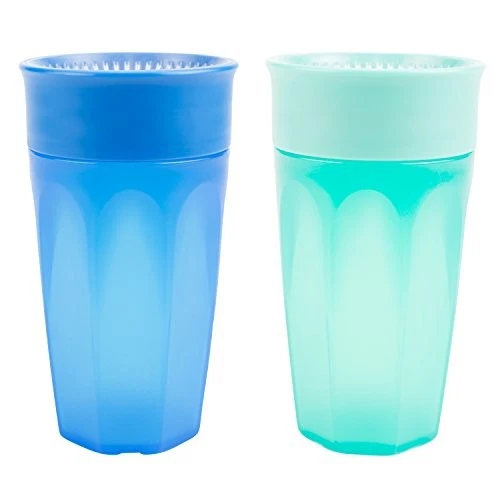Baby Kid Spoutless Training Cup 9m 10 Ounce Blue/aqua 2 Count Drink