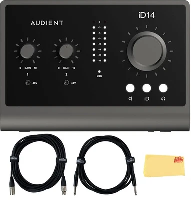 Audient iD14-MkII 10-In 6-Out Audio Interface w/ 2 Cables - Image 1 of 4