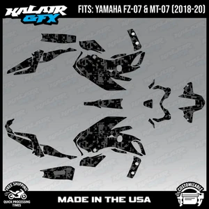 Graphics Kit for  YAMAHA FZ-07 MT-07 (2018-2020)  Digital Series - Smoke - Bild 1 von 4