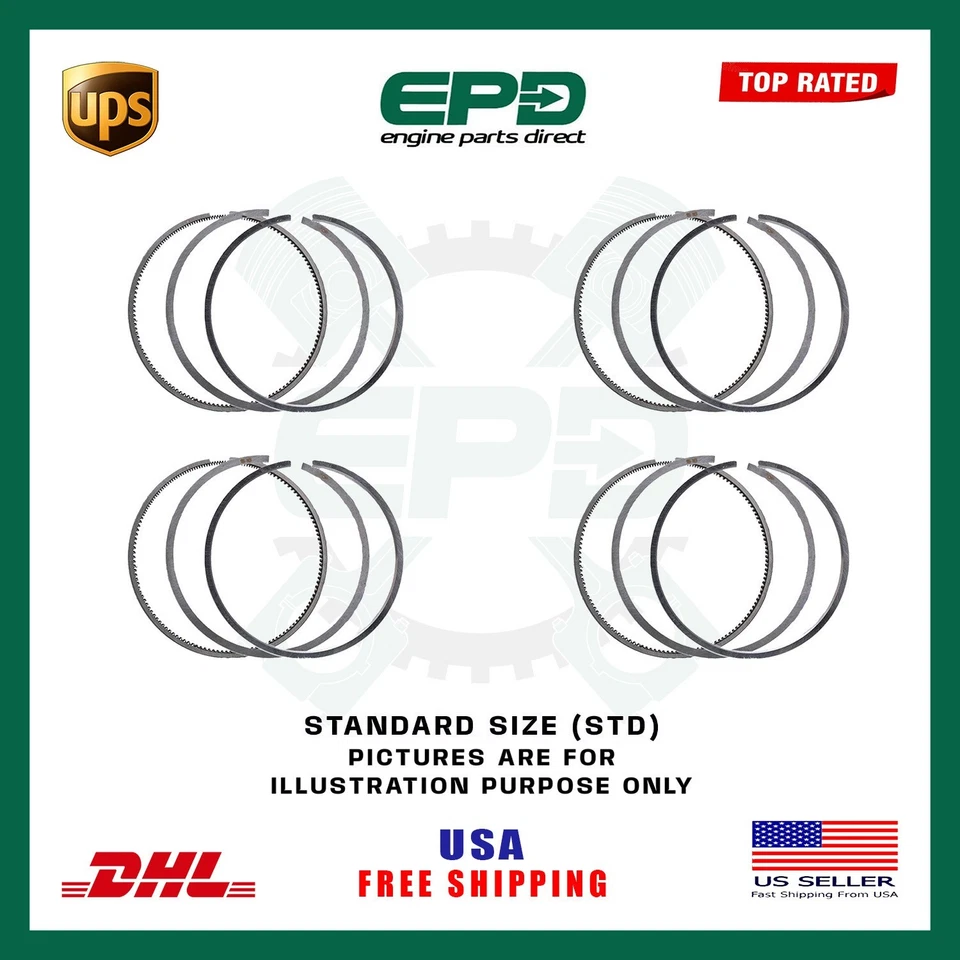 Piston Rings Set x4 for BMW N43 N45 N46 116i 120i 316i 2.0L 16v Petrol Engine - Image 1 of 1