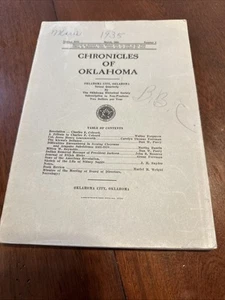 The Chronicles of Oklahoma Book by Oklahoma Historical Society Mar. 1935 Native - Picture 1 of 8