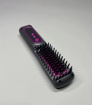 Cordless Hair Straightener Hot Brush Comb Negative Ion 3D Wide Teeth Tangle Free - Image 1 of 4