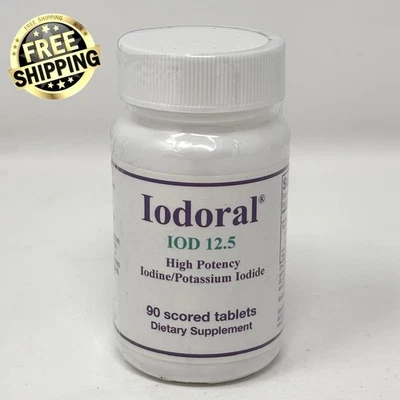 Yodoral IODO 12.5 Alta Potencia Yodo Tiroides Suplemento 90 Tabletas Optimox SELLADO Foto 1 de 4