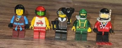 Lego Mini Figura Lote De 5 Hydra Diver Truck Driver Ninjago Nya Scuba Harry Cain Foto 1 de 4