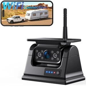 WiFi Magnetic Solar Wireless Backup Camera, 10500mAh Rechargeable 1080P Rear ... - Picture 1 of 6