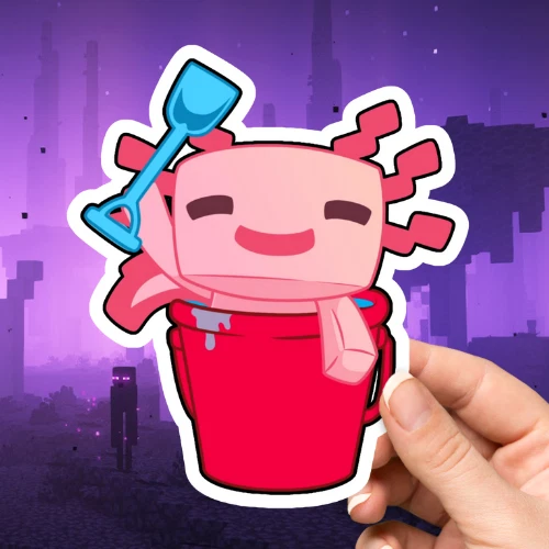 Axolotl minecraft mobs Sticker - Image 1 of 1