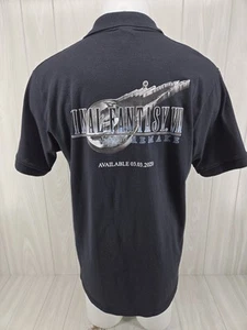 Final Fantasy VII Remake Shirt Men’s L Polo Promo Black Port & Company GameStop - Picture 1 of 12