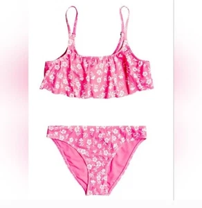 Roxy size 12 girl's pink and white bikini - Picture 1 of 5