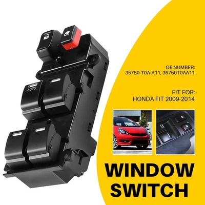 Interruptor maestro de puerta de ventana eléctrica para Honda Fit 2009 2010-2014 1X lado delantero izquierdo Foto 1 de 4
