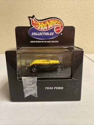 Hot Wheels 1998 negro coleccionable--amarillo/negro llamas 1934 Ford Car (nuevo) Foto 1 de 2