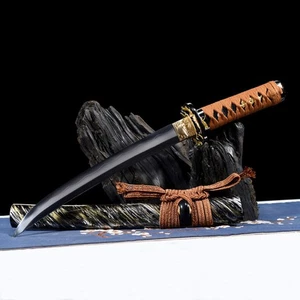 Handgemachtes Japanisches Samurai Schwert Tanto T10 aus Ton gehärtetem Stahl mit - Picture 1 of 23