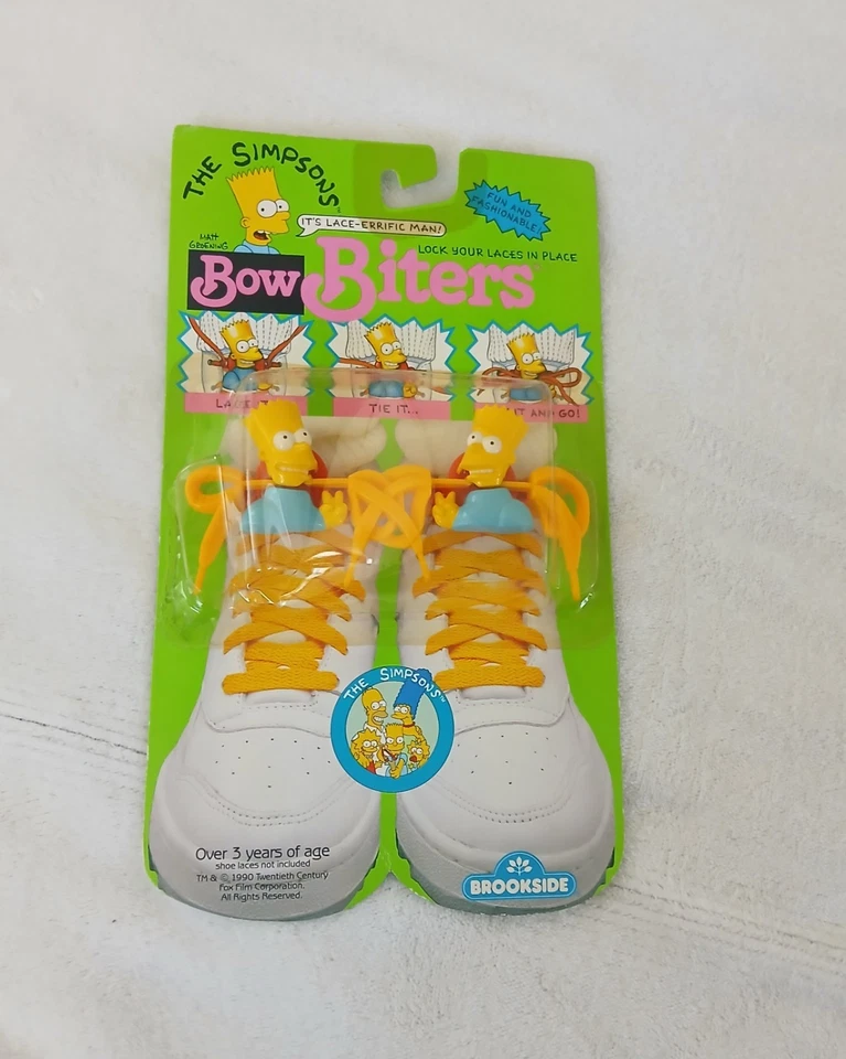 Los Simpson Bart Simpson 1990 Retro Bow Biters de Brookside Nuevo de Lote Antiguo Como Nuevo NUEVO Foto 1 de 2