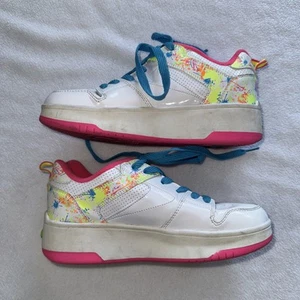 Neon Women’s Size 7 Pop Heelys Skate Shoe Paint Splatter Hot Pink Vinyl - Picture 1 of 8
