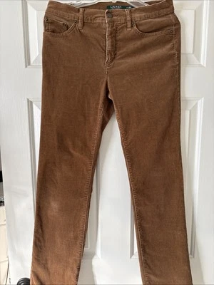 Pantalones de pana Lauren Jeans Co. Ralph Lauren beige tostado talla 6 pierna recta Foto 1 de 4