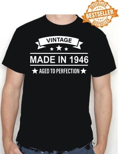 T-Shirt 80. GEBURTSTAG / MADE IN 1943 / VINTAGE JAHR / Weihnachtsgeschenk / UNISEX / S-XXL - Bild 1 von 21
