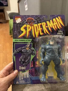 1994 Toy Biz Marvel Spider-Man From The New Animated Series Rhino Figure - Picture 1 of 2