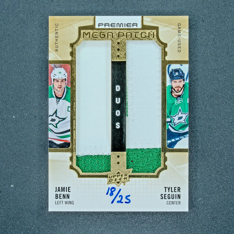2016-17 Upper Deck Premier Jamie Benn Tyler Seguin Mega Patch Duos /25 #PMP2-JT - Image 1 of 3