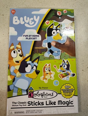 COLORFORMS Bluey Set - Repositionable Pieces Stick Like Magic - Scenes & Pieces for Play