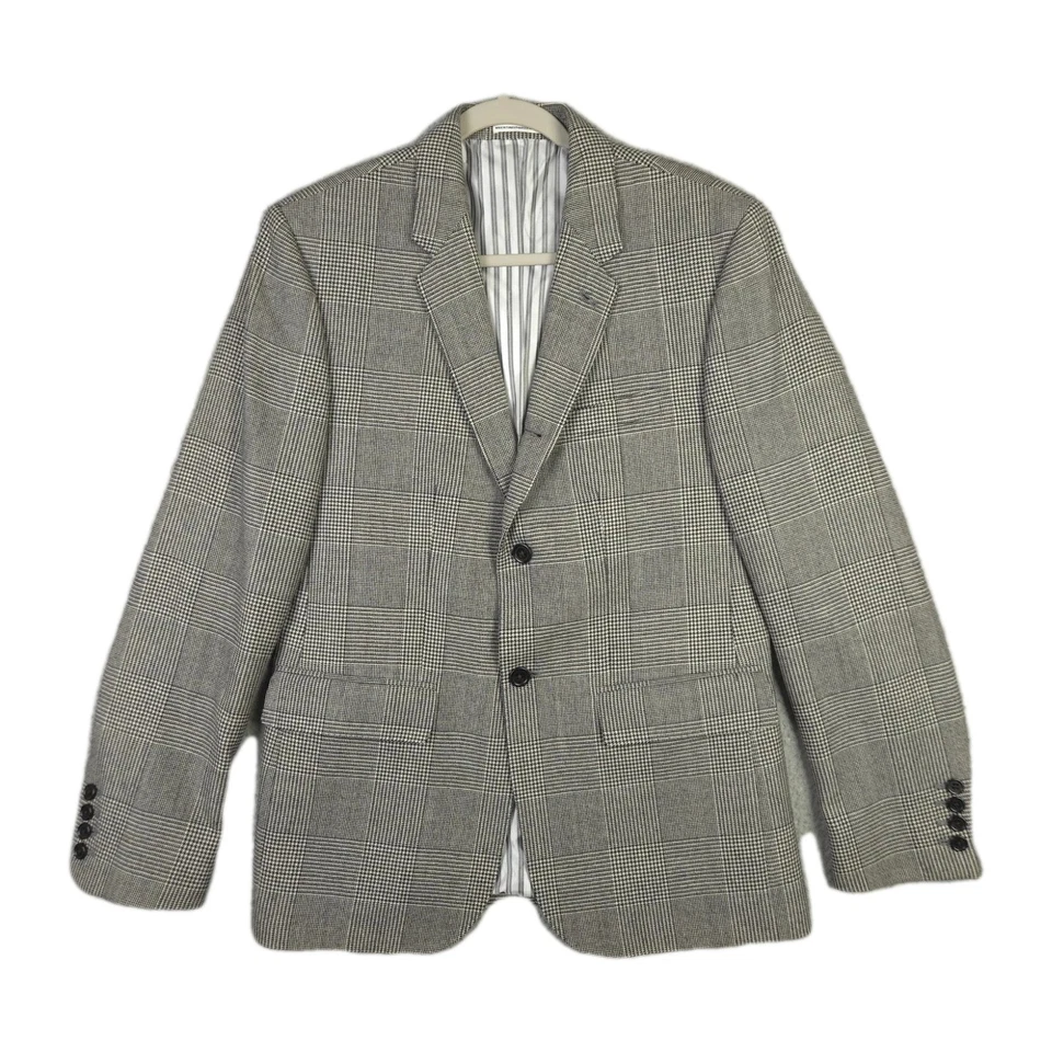 Club Monaco RECENT Glen Plaid Check Sport Coat 3/2 Roll Dual Vented 40R Slim Fit - Image 1 of 4