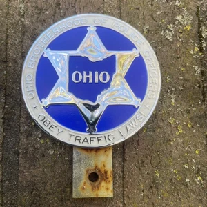 Ohio Bruderschaft der Polizei gehorcht Verkehrsrecht Metall Auto Emblem Abzeichen Oldtimer - Bild 1 von 5