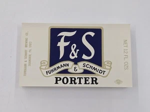 Vintage Lot Of 100 Fuhrmann & Schmidt Unused Beer Bottle Labels. Shamokin, PA  - Picture 1 of 4