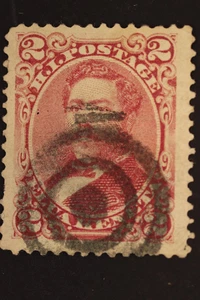 UNITED STATES HI POSTAGE KENETA 2C STAMP WITH BULLSEYE CANCEL #38 LILAC ROSE - Picture 1 of 2