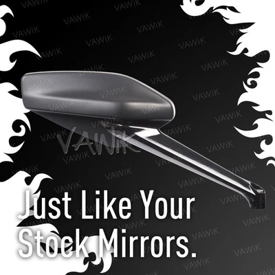 Espejo retrovisor negro derecho de repuesto VAWiK OE FD916 se adapta a Ducati Diavel Carbon FL 14'-16' Foto 1 de 4
