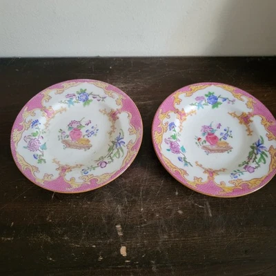  Minton England  Cockatrice Pink Set Of 2 5" Plate Or Saucer  - image 1 of 4