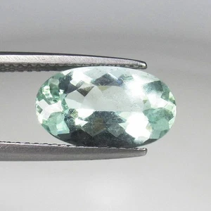 3.71 Ct Natural Flawless Light Green Feldspar Beautiful Oval Top Luster-2193 - Picture 1 of 2